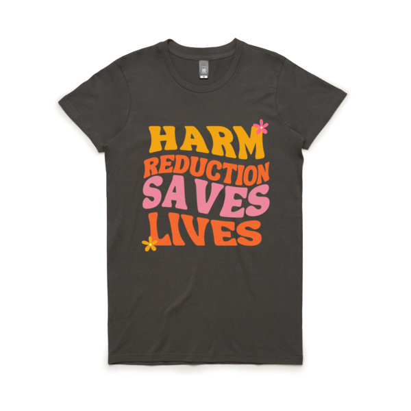 HARM REDUCTION SAVES LIVES RETRO - Maple Tee (slim fit) Thumbnail