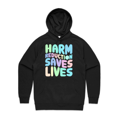 HARM REDUCTION SAVES LIVES PASTEL - Supply Hood (mens) Thumbnail