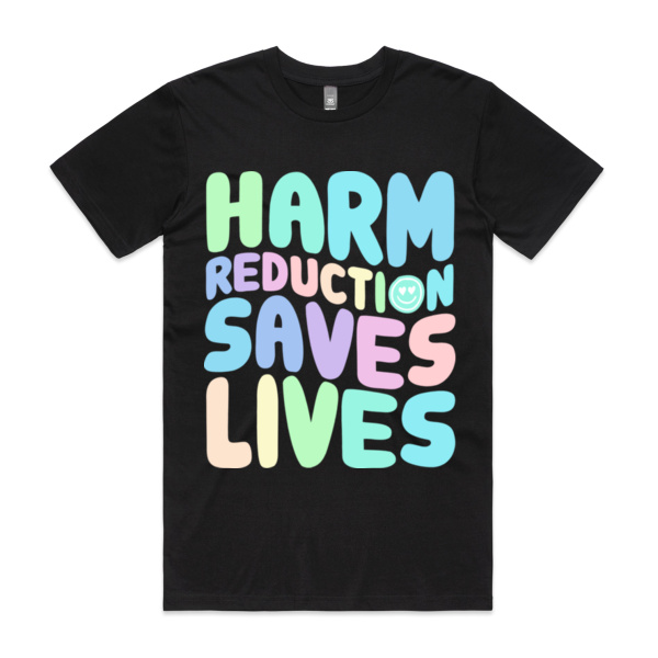 HARM REDUCTION SAVES LIVES PASTEL  - Staple Tee (Same Day Printing) Thumbnail