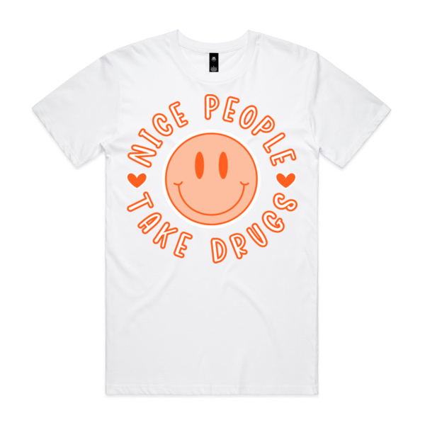 NICE PEOPLE TAKE DRUGS - STAPLE TEE Thumbnail